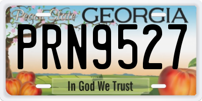 GA license plate PRN9527