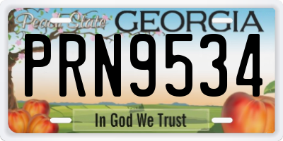 GA license plate PRN9534