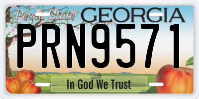 GA license plate PRN9571