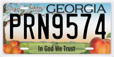 GA license plate PRN9574