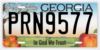 GA license plate PRN9577