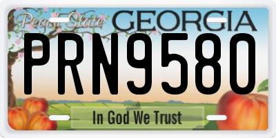 GA license plate PRN9580
