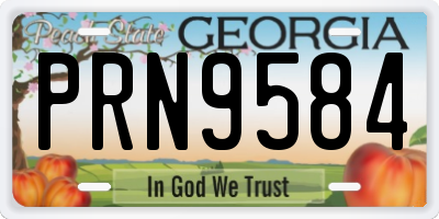 GA license plate PRN9584