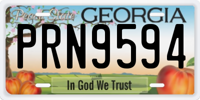 GA license plate PRN9594