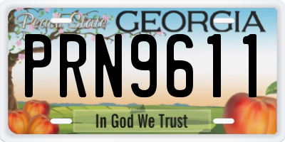 GA license plate PRN9611