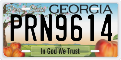 GA license plate PRN9614