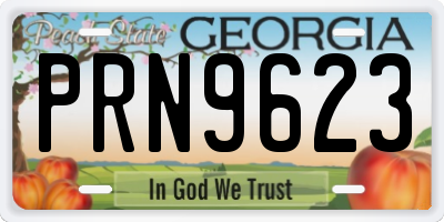 GA license plate PRN9623