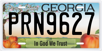 GA license plate PRN9627