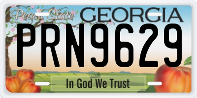 GA license plate PRN9629
