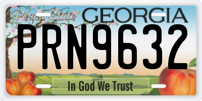 GA license plate PRN9632