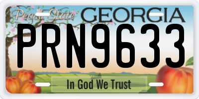 GA license plate PRN9633
