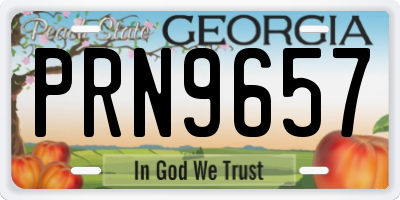 GA license plate PRN9657