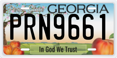 GA license plate PRN9661