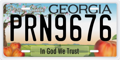 GA license plate PRN9676
