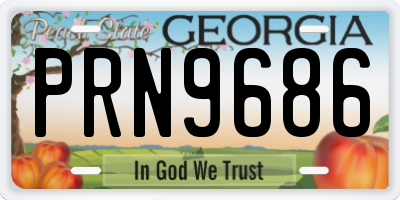 GA license plate PRN9686