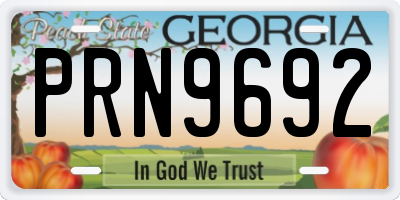 GA license plate PRN9692