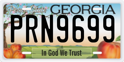 GA license plate PRN9699