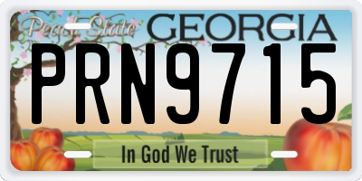 GA license plate PRN9715