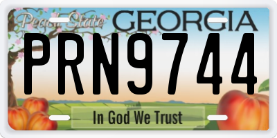 GA license plate PRN9744