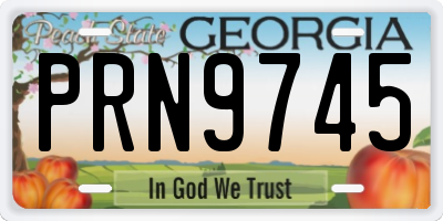 GA license plate PRN9745