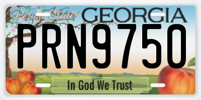 GA license plate PRN9750