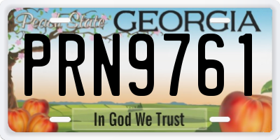 GA license plate PRN9761