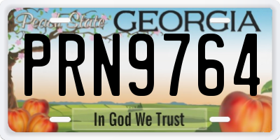 GA license plate PRN9764
