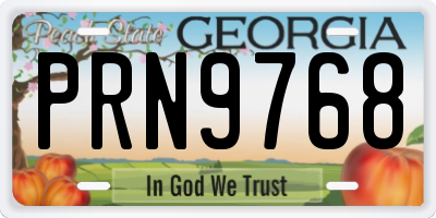 GA license plate PRN9768