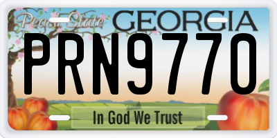 GA license plate PRN9770