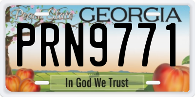 GA license plate PRN9771