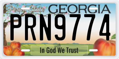 GA license plate PRN9774