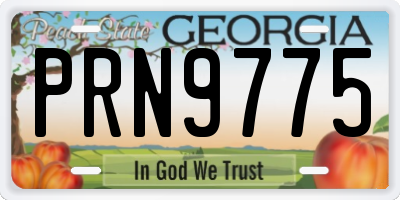 GA license plate PRN9775