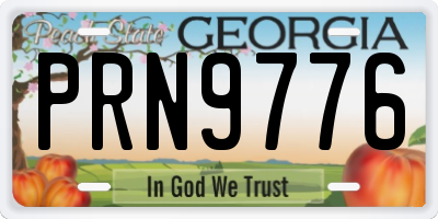 GA license plate PRN9776