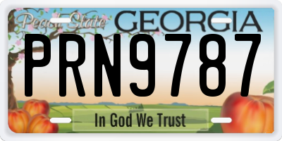 GA license plate PRN9787