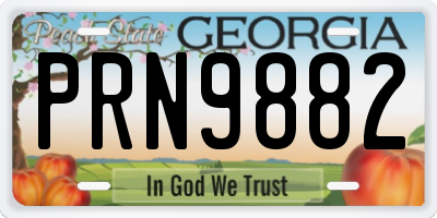 GA license plate PRN9882