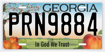 GA license plate PRN9884