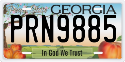 GA license plate PRN9885
