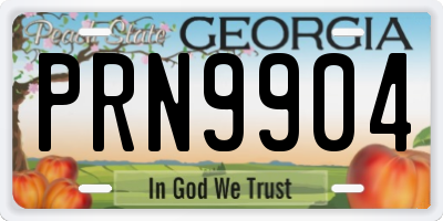 GA license plate PRN9904