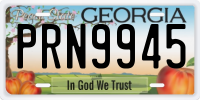 GA license plate PRN9945