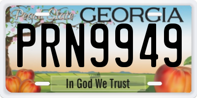 GA license plate PRN9949