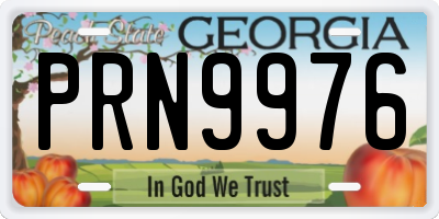 GA license plate PRN9976