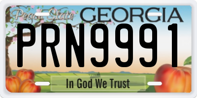 GA license plate PRN9991