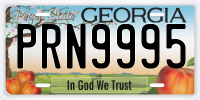 GA license plate PRN9995