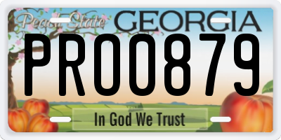 GA license plate PRO0879