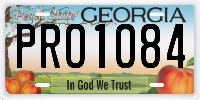 GA license plate PRO1084