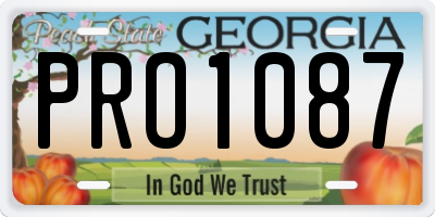 GA license plate PRO1087