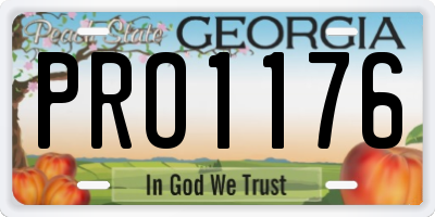 GA license plate PRO1176