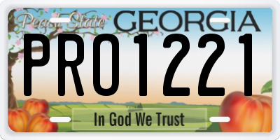 GA license plate PRO1221