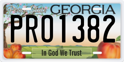 GA license plate PRO1382