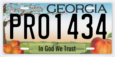 GA license plate PRO1434